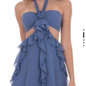 Lucy in the Sky Blue Halter Dress